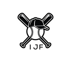 IJF Modern Sports Company logo. IJF Baseball Company design for entrepreneur and business. IJF Team Branding best icon. 
