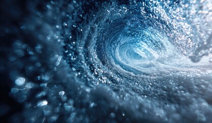 Abstract swirling water vortex