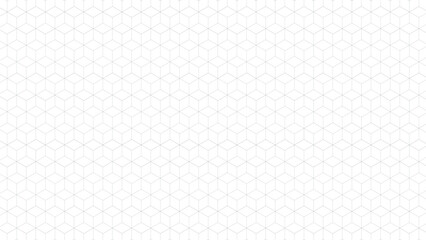 Minimal white geometric cube pattern background. Cube seamless pattern. Geometric line design. Cube texture