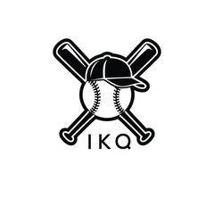 IKQ Modern Sports Company logo. IKQ Baseball Company design for entrepreneur and business. IKQ Team Branding best icon. 
