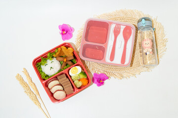 sushi with chopsticks