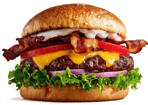 Classic bacon cheeseburger - Powered by Adobe