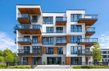 Obraz premium Modern apartment building facade