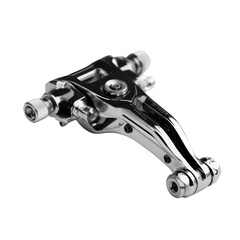High-quality chrome bicycle brake component studio product photography minimalist close-up precision engineering