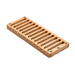 Crafting a wooden slotted organizer home workshop product photography indoor close-up minimalism