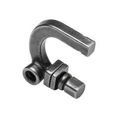 Industrial hook tool workshop product photography studio close-up metal design for mechanical applications