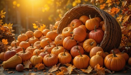 Vibrant Still Life of Fall Produce  Warm Tones and Textures in a Rustic Setting