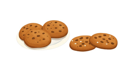 cookies on white background