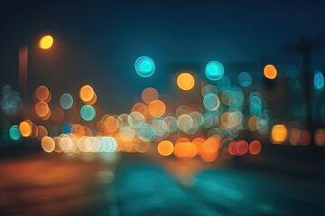 Blurry city lights at night (1)