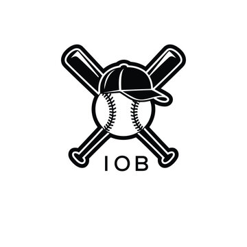 IOB Modern Sports Company logo. IOB Baseball Company design for entrepreneur and business. IOB Team Branding best icon. 

