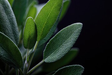 Close-up of fresh sage leaves (2)