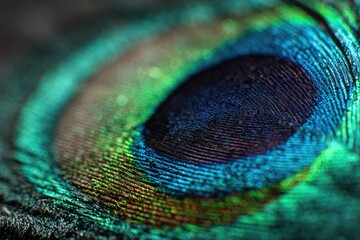 Fototapeta premium Close-up peacock feather eye
