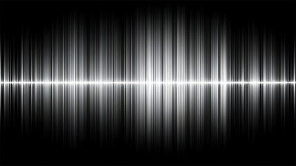 Audio Waveform Visual Abstract Black and White Audio Signal Design