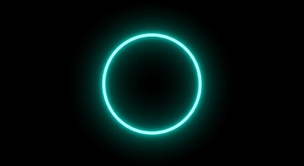 Glowing circular outline on dark background