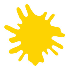 colorful paint splashes on white background. Yellow splash vector. Paint splash. Water splash . Ink splash. Splatter silhouette . Colour splash vector.