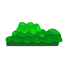 Vibrant green foliage with layered leaves against a clean white background, ideal for nature themes