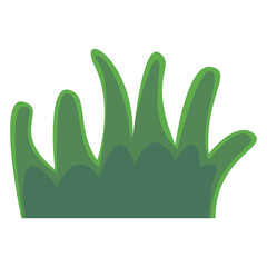 Lush green grass blades standing tall against a white background, ideal for nature-themed designs