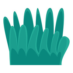 Vibrant green foliage with various shapes and sizes, set against a clean white background