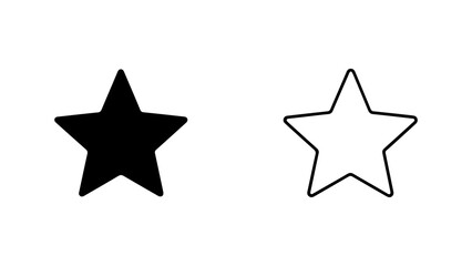 Two star icons one solid black and one outlined representing rating or favorite symbols.