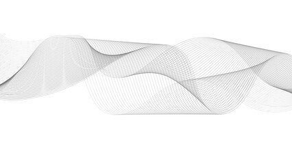 Abstract wave element for design. Digital frequency track equalizer. Vector illustration. Wave with lines created using blend tool. smooth gray
