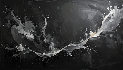 Abstract fluid splatter art