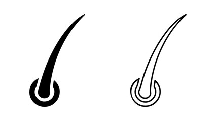 Vector Illustration of Hair Strand and Follicle Icons.
