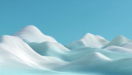 Pastel mountains against a clear sky.  Soft, flowing forms