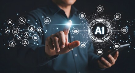 Artificial intelligence ai technology innovation machine learning and future automation concept