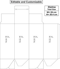 Diecute box design, medicine box design, box template design, dieline box design