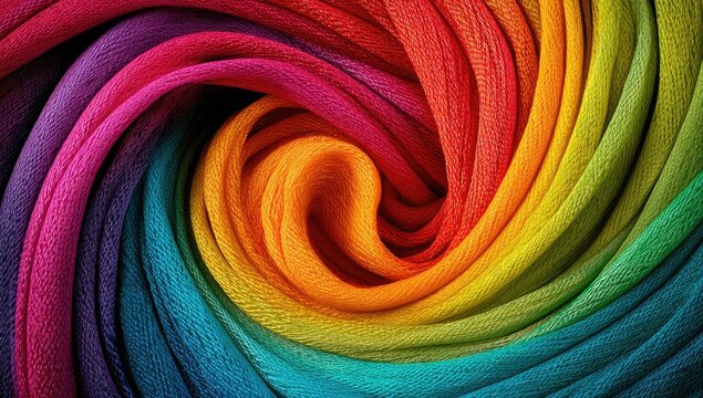 Vibrant, swirling rainbow fabric - Powered by Adobe