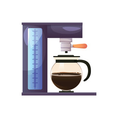 cartoon coffee maker, vector