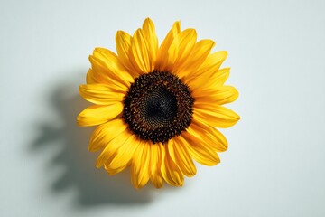 Obraz premium Bright sunflower against light background