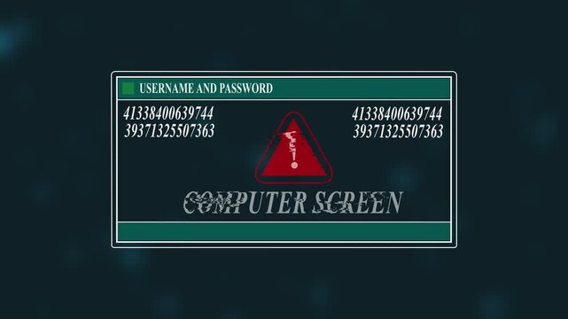 computer screen Warning notification System Security Alert error message on Computer Screen 
