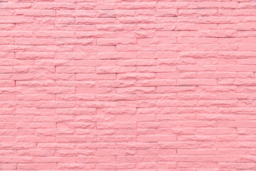 Pink painted on brick wall background, Pink brick wall