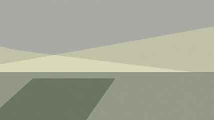 Abstract Geometric Landscape Painting with Soft Earth Tones