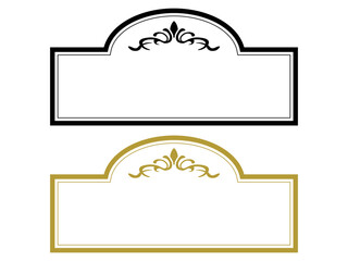 清楚なアンティークフレーム〜ブラックとゴールドのセット〜