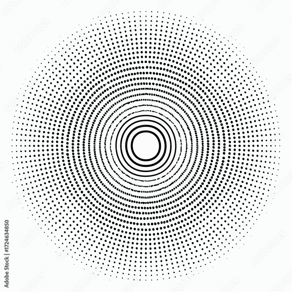 Poster a mesmerizing abstract vector design with a vibrant swirling pattern of colorful dots perfect for mo