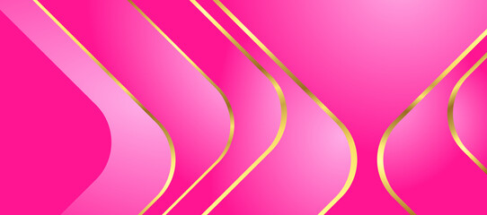 Elegant Pink and Gold Geometric Background – Luxury Abstract Design