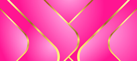 Elegant Pink and Gold Geometric Background – Luxury Abstract Design