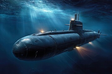 Submersible vessel underwater