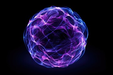 Abstract sphere of vibrant swirling energy