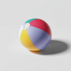 Colorful beach ball on a plain background