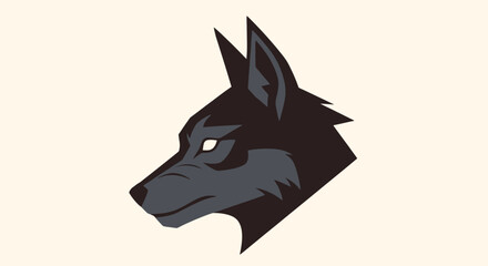 Stylized Wolf Head Graphic Illustration Suitable for Esports Team Logo, Gaming Avatar, or Mascot Design for a Wildlife Conservation Organization.