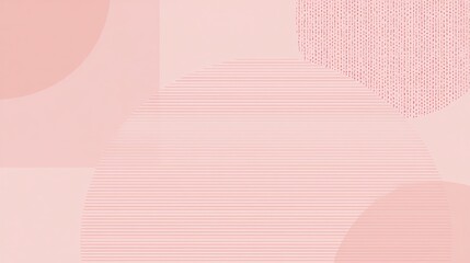 Abstract Soft Pink Geometric Background with Circles and Lines Design