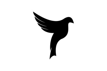 pigeon silhouette illustration on transparent background
