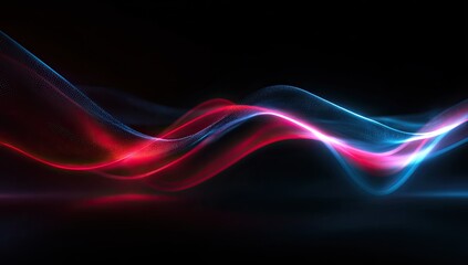 Abstract glowing wavy lines