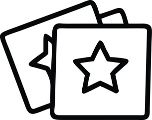 Obraz premium Star Card Icon Illustration Simple Design Element for Graphic Projects