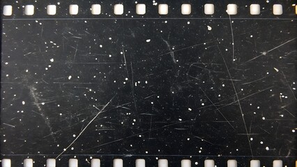 Film strip with scratches and dust
