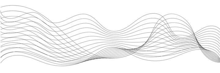 abstract black wave line background, design with flowing lines on white background, Wave with connecting dots and lines on a dark background.