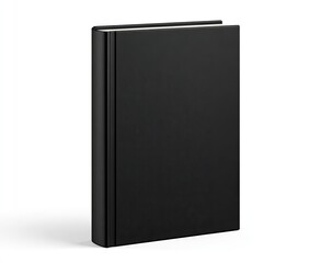 Blank black book, upright,  studio shot